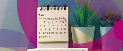 Picture of the month April on a calendar