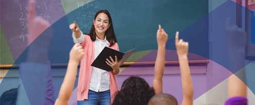 Teacher teaching in classroom